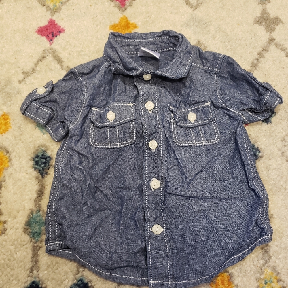 Boys Buttoned Down Jean Shirt
